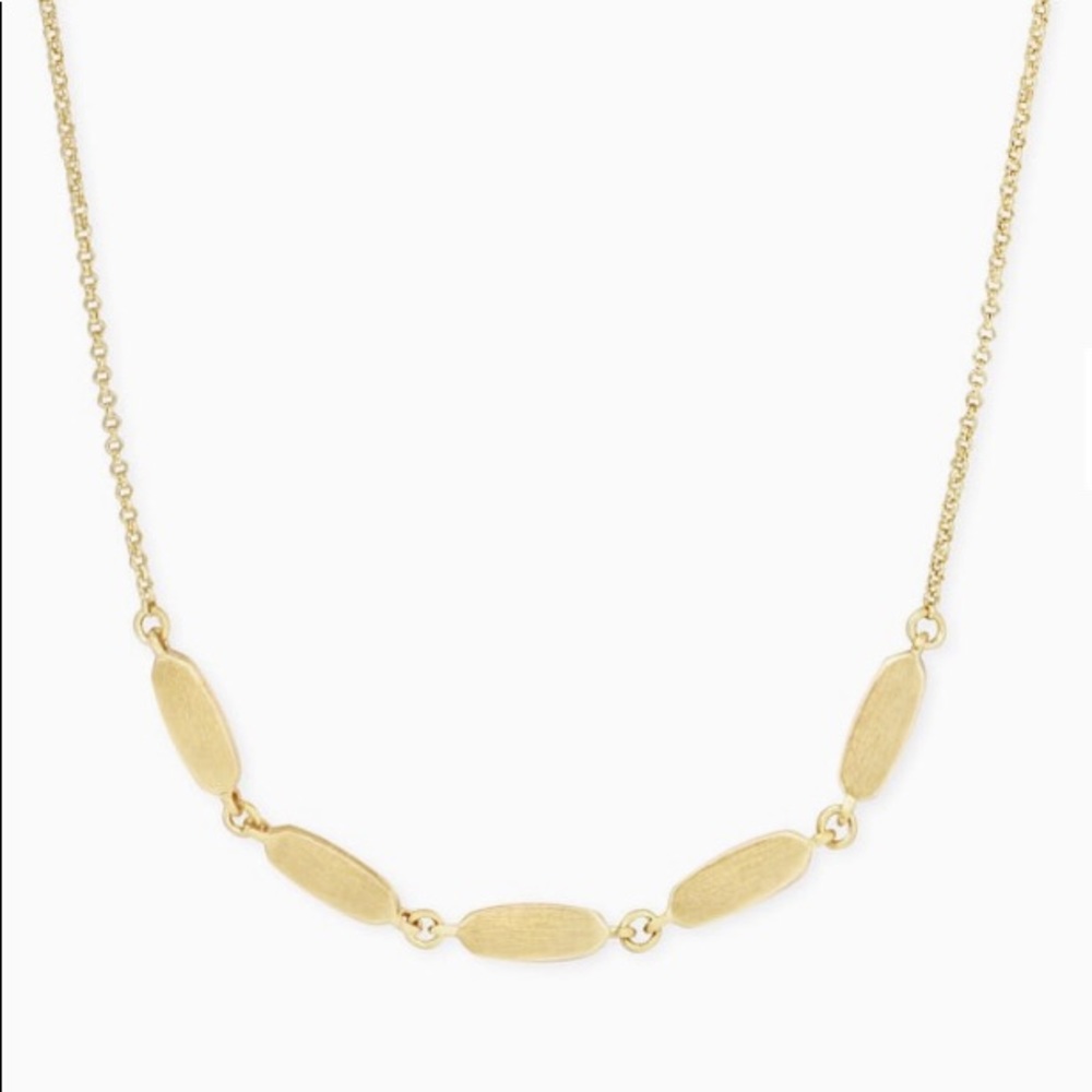 NWOT Kendra Scott Fern Collar Necklace In Gold